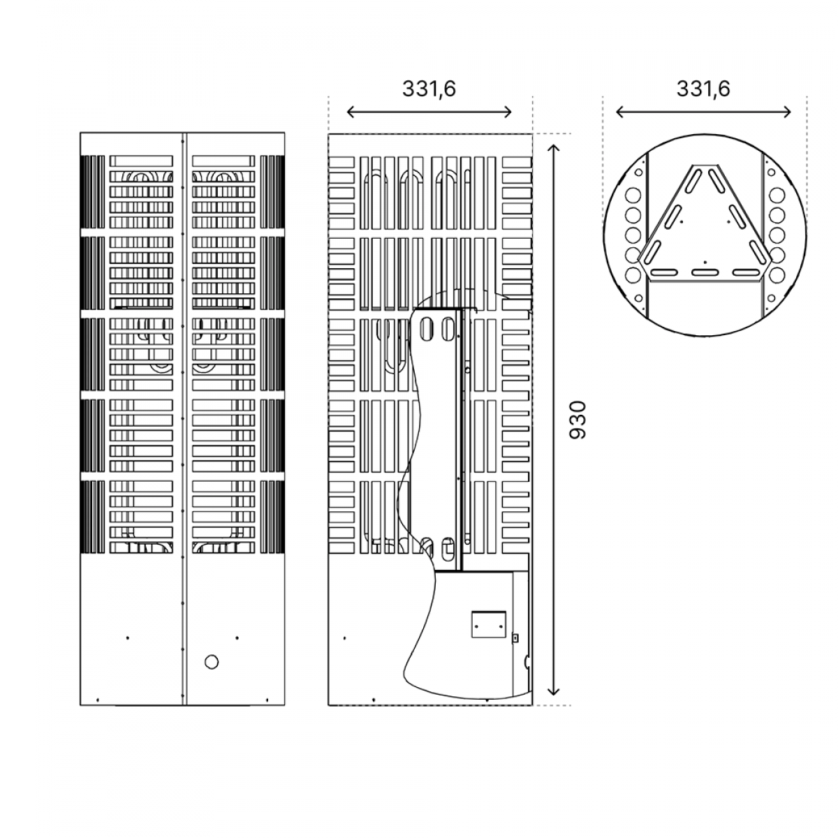 Электрическая печь BORN rain Black 70